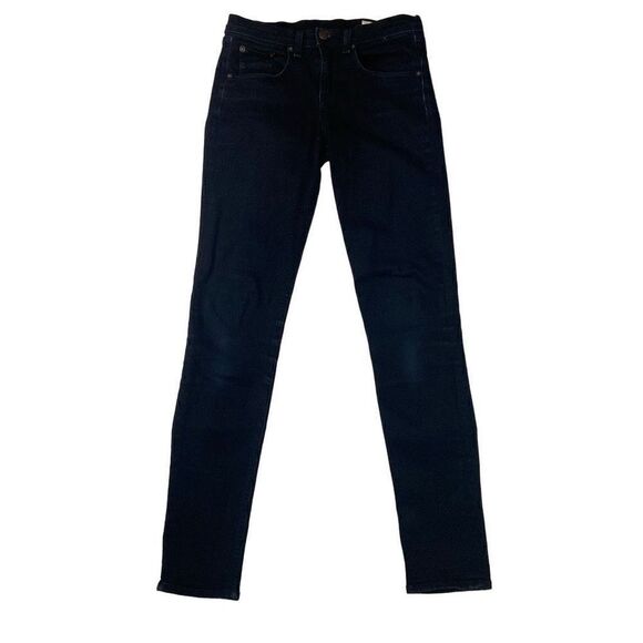 rag & bone High Rise Skinny Dark Coal Wash Denim Stretch Jeans Women Size 25 - Picture 1 of 13
